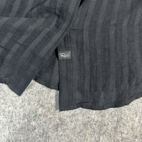 Rails Cito Stripe Button Front Linen Blend Shirt Women's Small Beachy Vacay - Picture 8 of 8